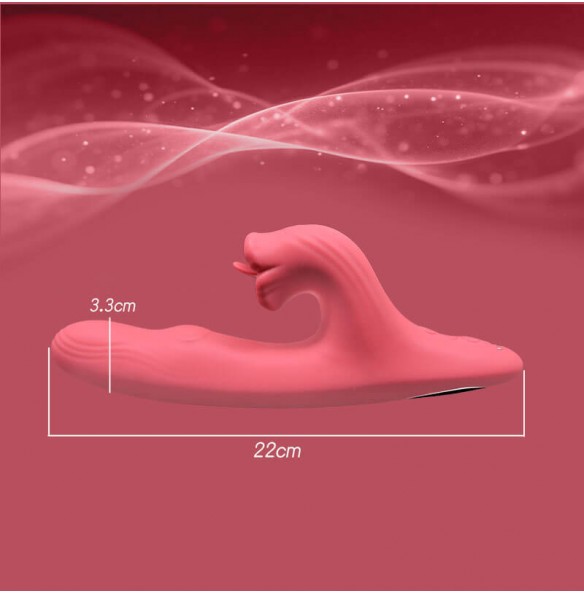 QUER - NANI Heating Licking AV Wand Vibrator (Chargeable - Red) QUER - NANI Heating Licking AV Wand Vibrator (Chargeable - Red)
